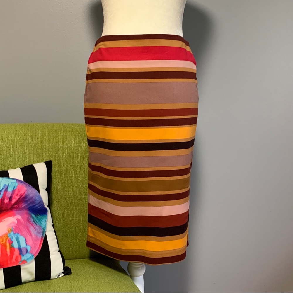 Lord & Taylor Striped Pencil Skirt D8